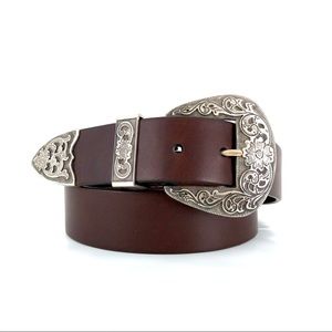 Silpada Western Leather Brown Belt Large